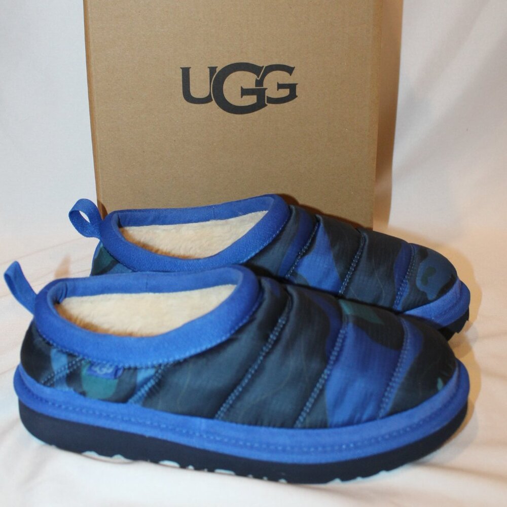 NIB‎ UGG YOUTH 4 WOMEN'S 6 LTA CAMOUFLAGE SLIPPERS BLACK BLUE